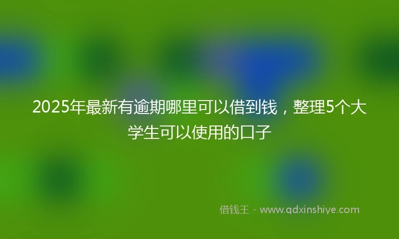 2025年最新有逾期哪里可以借到钱，整理5个大学生可以使用的口子