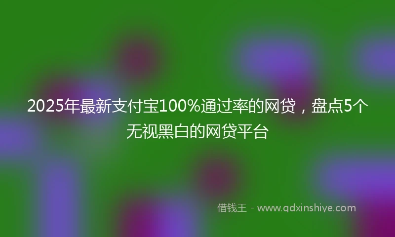 2025年最新支付宝100%通过率的网贷，盘点5个无视黑白的网贷平台
