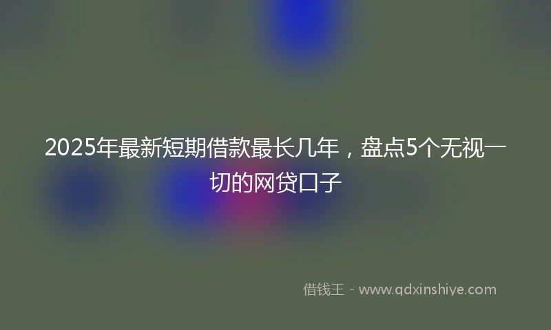 2025年最新短期借款最长几年，盘点5个无视一切的网贷口子