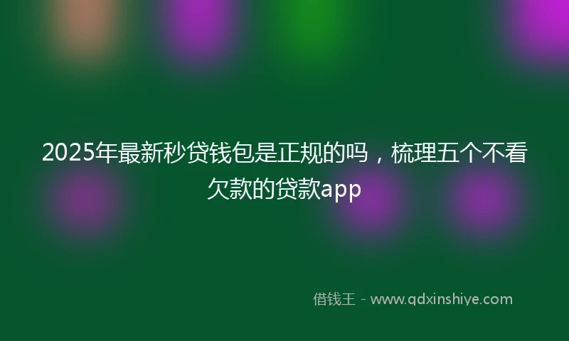 2025年最新秒贷钱包是正规的吗，梳理五个不看欠款的贷款app