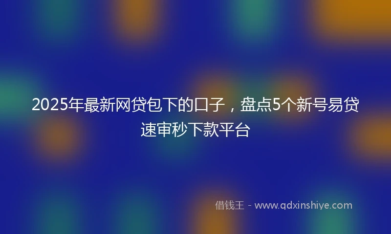 2025年最新网贷包下的口子,盘点5个新号易贷速审秒下款平台