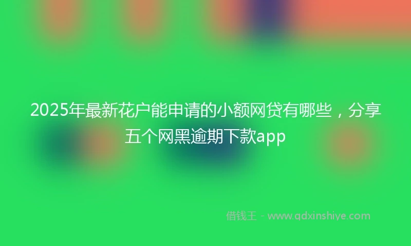 2025年最新花户能申请的小额网贷有哪些，分享五个网黑逾期下款app