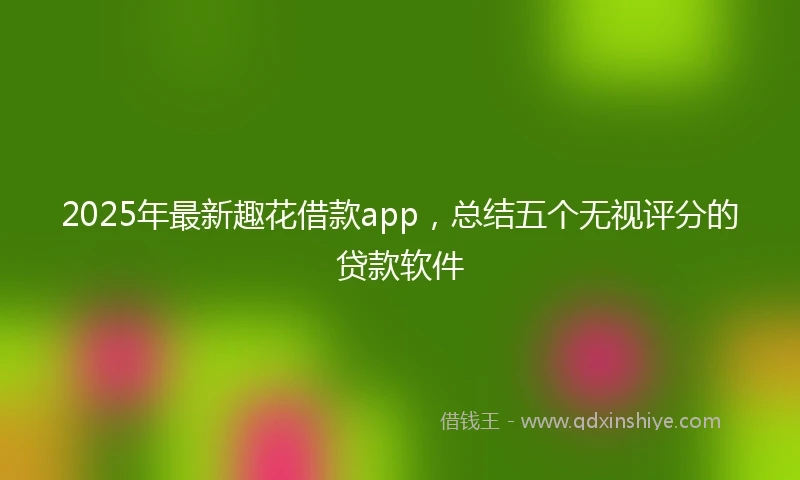 2025年最新趣花借款app，总结五个无视评分的贷款软件