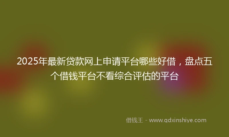 2025年最新贷款网上申请平台哪些好借，盘点五个借钱平台不看综合评估的平台