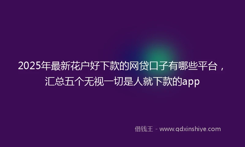2025年最新花户好下款的网贷口子有哪些平台，汇总五个无视一切是人就下款的app