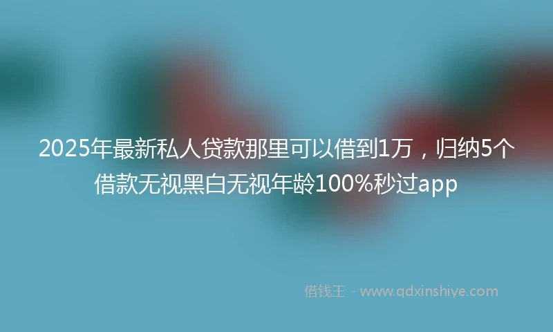 2025年最新私人贷款那里可以借到1万，归纳5个借款无视黑白无视年龄100%秒过app