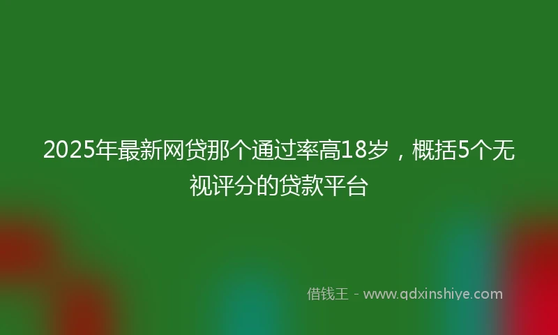 2025年最新网贷那个通过率高18岁，概括5个无视评分的贷款平台
