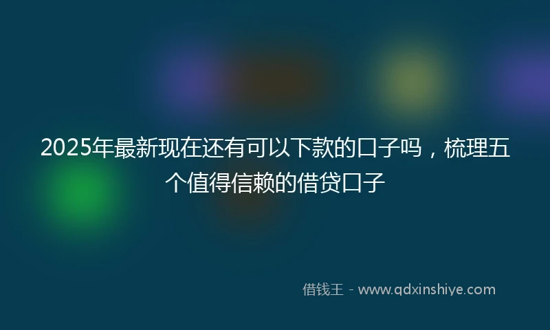 2025年最新现在还有可以下款的口子吗，梳理五个值得信赖的借贷口子