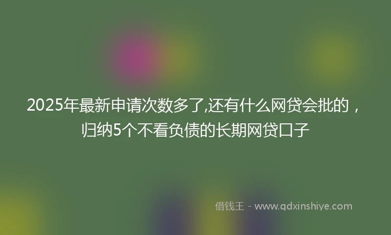 2025年最新申请次数多了,还有什么网贷会批的，归纳5个不看负债的长期网贷口子