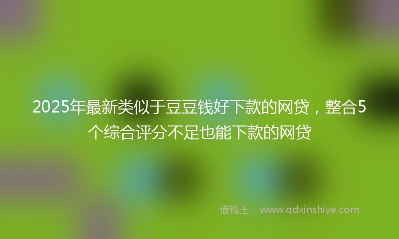 2025年最新类似于豆豆钱好下款的网贷，整合5个综合评分不足也能下款的网贷