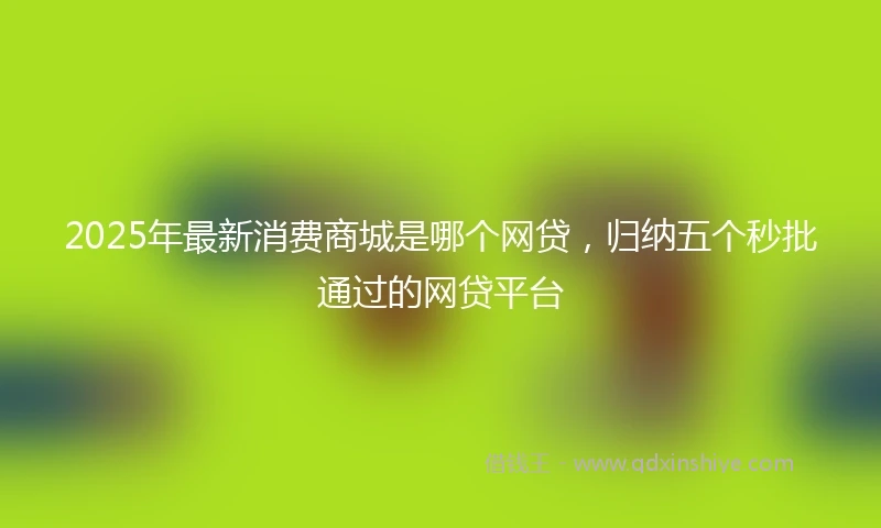 2025年最新消费商城是哪个网贷，归纳五个秒批通过的网贷平台