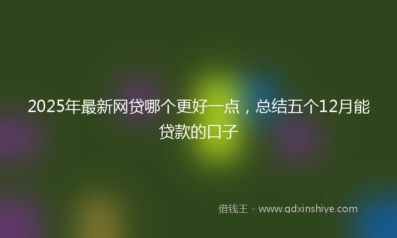 2025年最新网贷哪个更好一点，总结五个12月能贷款的口子