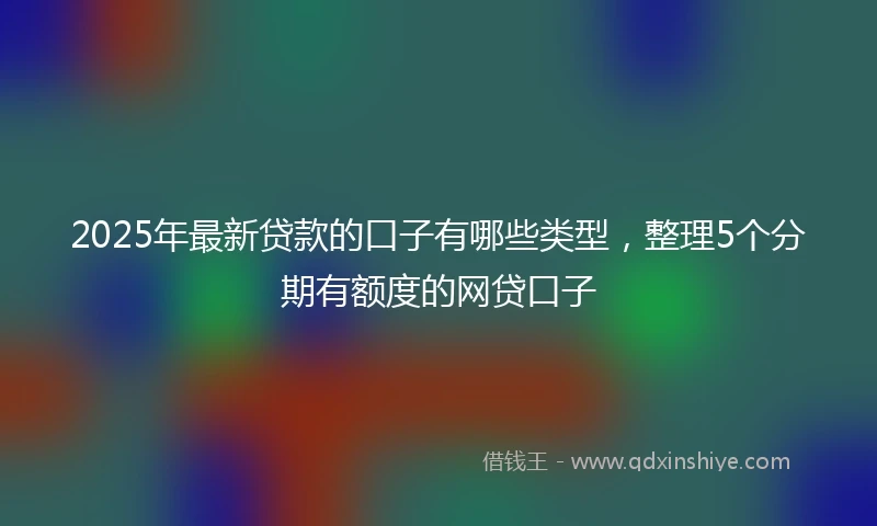2025年最新贷款的口子有哪些类型，整理5个分期有额度的网贷口子