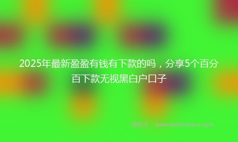 2025年最新盈盈有钱有下款的吗，分享5个百分百下款无视黑白户口子