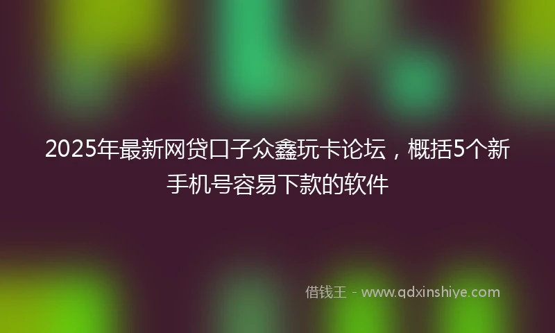 2025年最新网贷口子众鑫玩卡论坛，概括5个新手机号容易下款的软件
