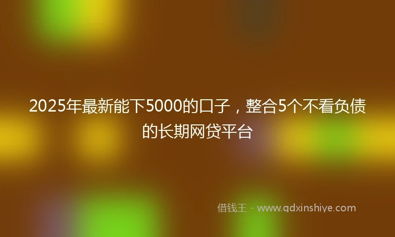 2025年最新能下5000的口子，整合5个不看负债的长期网贷平台