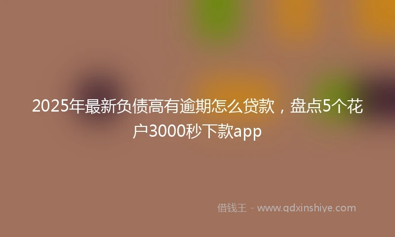 2025年最新负债高有逾期怎么贷款，盘点5个花户3000秒下款app