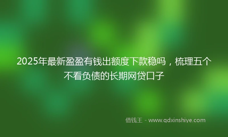 2025年最新盈盈有钱出额度下款稳吗，梳理五个不看负债的长期网贷口子