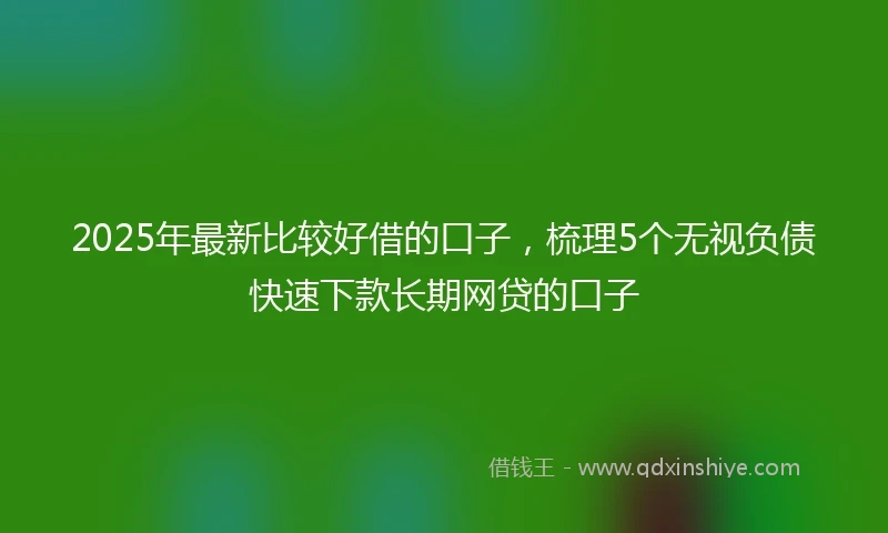 2025年最新比较好借的口子，梳理5个无视负债快速下款长期网贷的口子