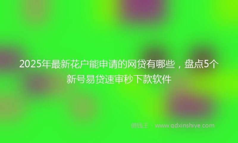 2025年最新花户能申请的网贷有哪些，盘点5个新号易贷速审秒下款软件