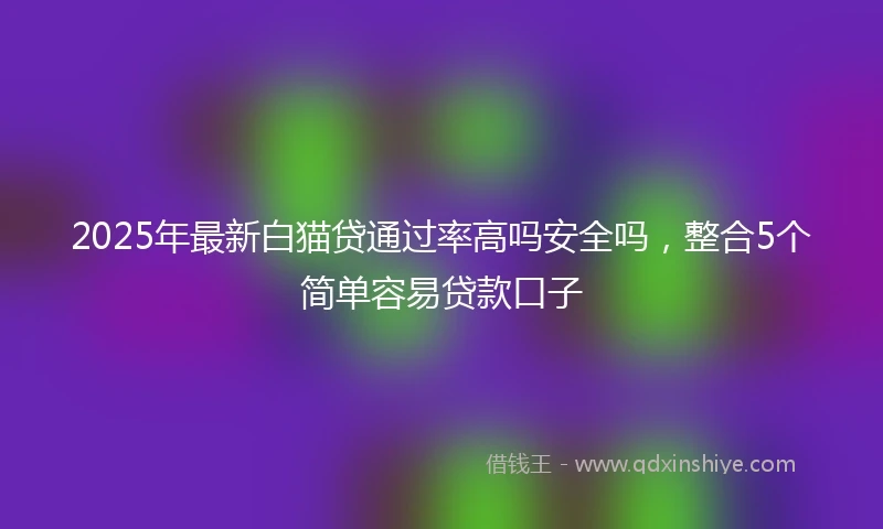 2025年最新白猫贷通过率高吗安全吗，整合5个简单容易贷款口子