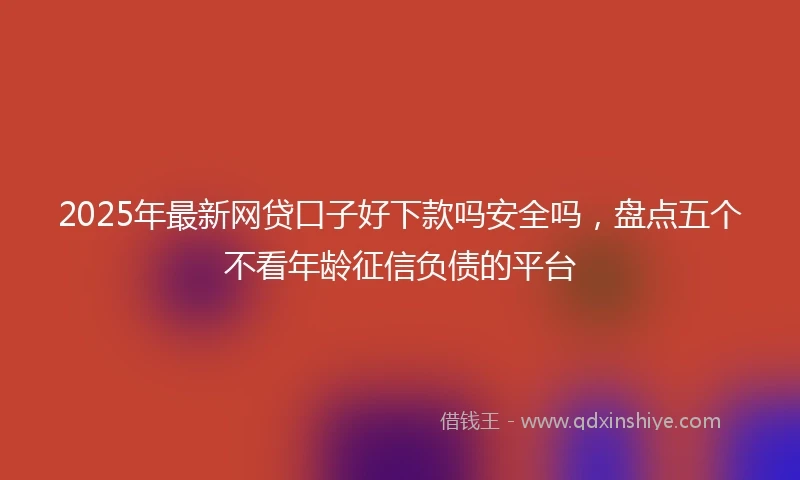 2025年最新网贷口子好下款吗安全吗，盘点五个不看年龄征信负债的平台