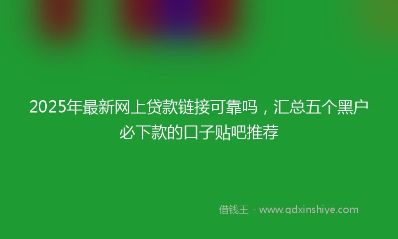 2025年最新网上贷款链接可靠吗，汇总五个黑户必下款的口子贴吧推荐