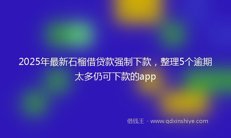 2025年最新石榴借贷款强制下款，整理5个逾期太多仍可下款的app