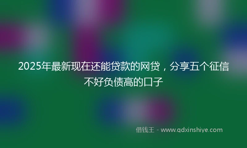 2025年最新现在还能贷款的网贷，分享五个征信不好负债高的口子