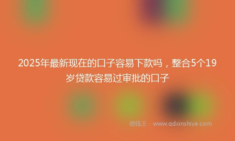 2025年最新现在的口子容易下款吗，整合5个19岁贷款容易过审批的口子