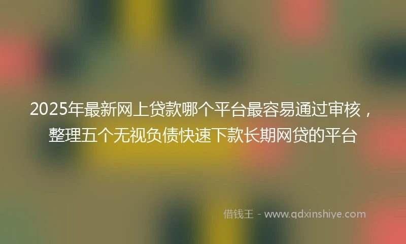 2025年最新网上贷款哪个平台最容易通过审核，整理五个无视负债快速下款长期网贷的平台
