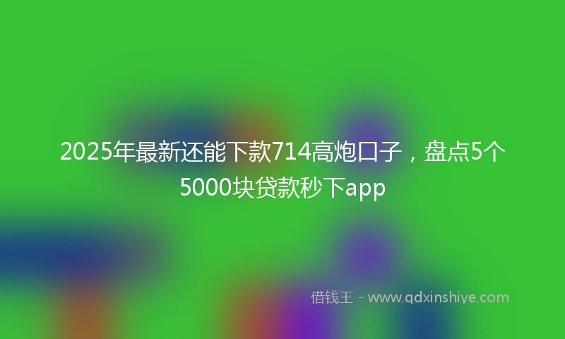 2025年最新还能下款714高炮口子，盘点5个5000块贷款秒下app