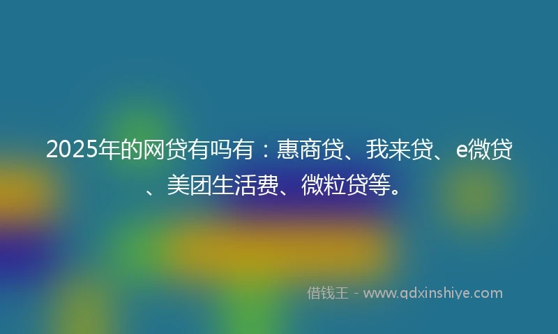 2025年的网贷有吗有：惠商贷、我来贷、e微贷、美团生活费、微粒贷等。