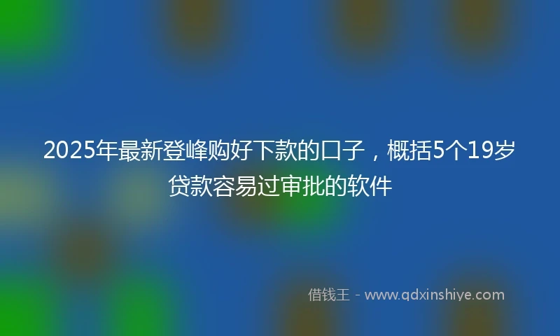 2025年最新登峰购好下款的口子，概括5个19岁贷款容易过审批的软件