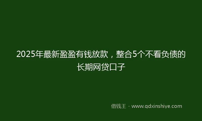 2025年最新盈盈有钱放款，整合5个不看负债的长期网贷口子