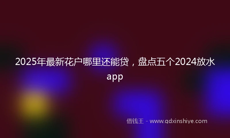 2025年最新花户哪里还能贷，盘点五个2024放水app