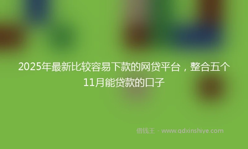 2025年最新比较容易下款的网贷平台，整合五个11月能贷款的口子