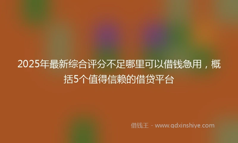 2025年最新综合评分不足哪里可以借钱急用，概括5个值得信赖的借贷平台