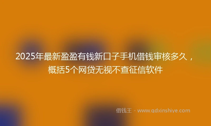 2025年最新盈盈有钱新口子手机借钱审核多久，概括5个网贷无视不查征信软件