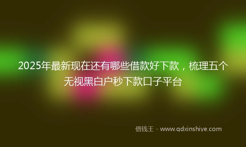 2025年最新现在还有哪些借款好下款，梳理五个无视黑白户秒下款口子平台