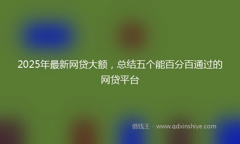 2025年最新网贷大额，总结五个能百分百通过的网贷平台