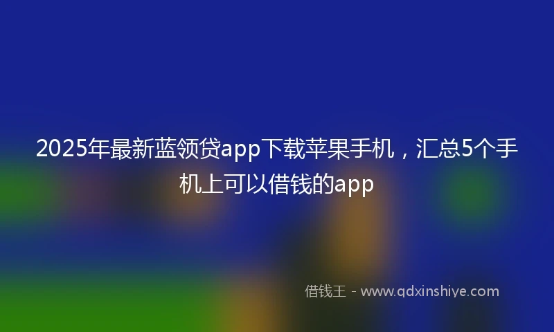 2025年最新蓝领贷app下载苹果手机，汇总5个手机上可以借钱的app