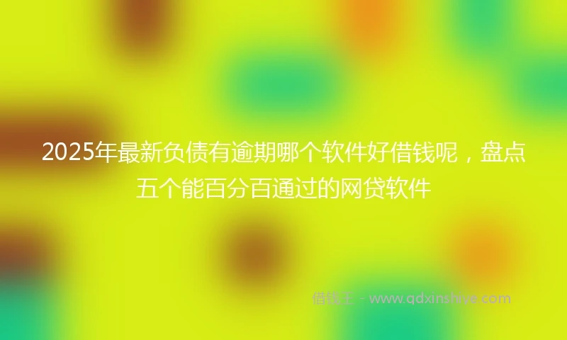 2025年最新负债有逾期哪个软件好借钱呢，盘点五个能百分百通过的网贷软件