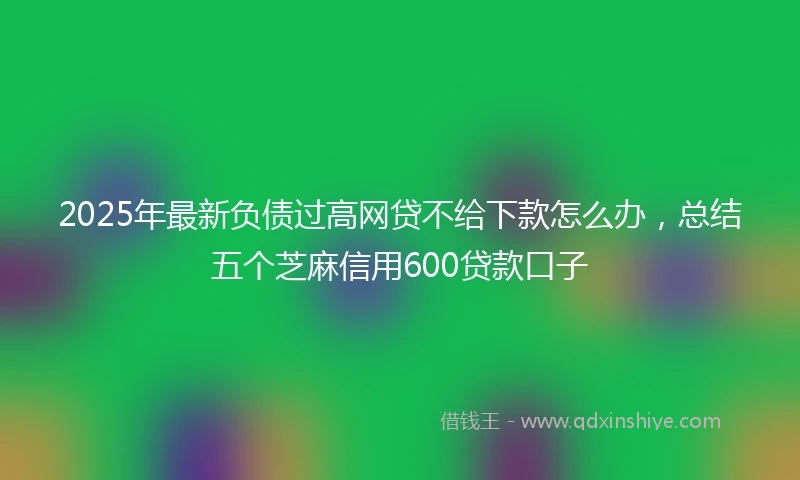 2025年最新负债过高网贷不给下款怎么办，总结五个芝麻信用600贷款口子