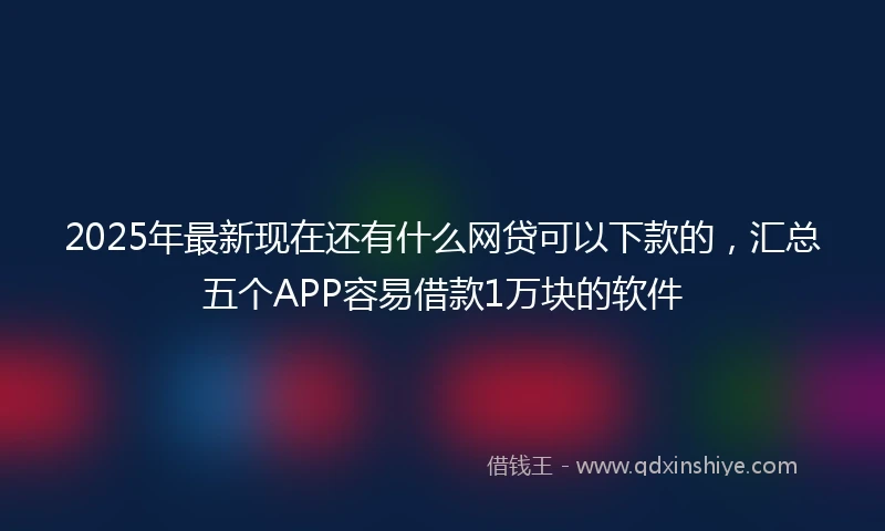 2025年最新现在还有什么网贷可以下款的，汇总五个APP容易借款1万块的软件