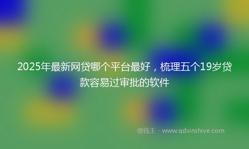 2025年最新网贷哪个平台最好,梳理五个19岁贷款容易过审批的软件