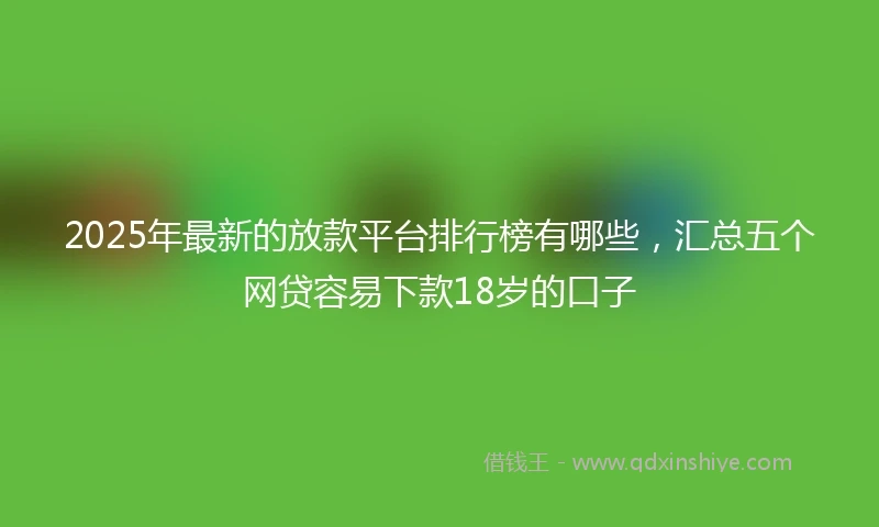 2025年最新的放款平台排行榜有哪些，汇总五个网贷容易下款18岁的口子