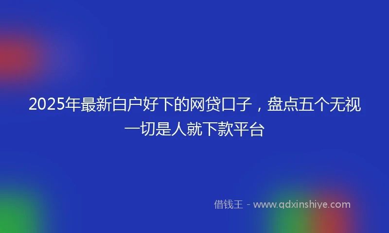 2025年最新白户好下的网贷口子，盘点五个无视一切是人就下款平台