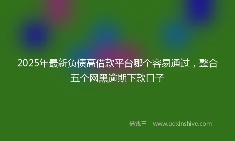 2025年最新负债高借款平台哪个容易通过，整合五个网黑逾期下款口子
