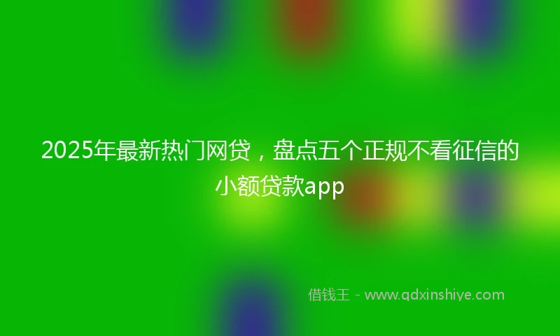 2025年最新热门网贷，盘点五个正规不看征信的小额贷款app